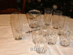 5 Anciens verres à whisky 5 Ricard seau à glace en Cristal Saint Louis Baccarat