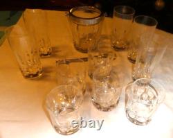 5 Anciens verres à whisky 5 Ricard seau à glace en Cristal Saint Louis Baccarat