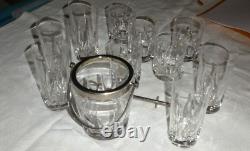 5 Anciens verres à whisky 5 Ricard seau à glace en Cristal Saint Louis Baccarat