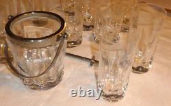 5 Anciens verres à whisky 5 Ricard seau à glace en Cristal Saint Louis Baccarat