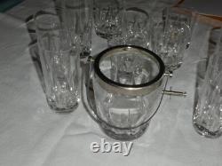 5 Anciens verres à whisky 5 Ricard seau à glace en Cristal Saint Louis Baccarat