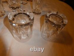 5 Anciens verres à whisky 5 Ricard seau à glace en Cristal Saint Louis Baccarat