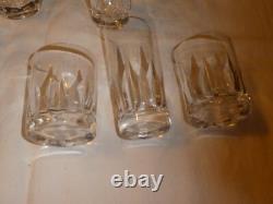 5 Anciens verres à whisky 5 Ricard seau à glace en Cristal Saint Louis Baccarat