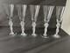 5 SUPERBE ANCIENNE Flutes Verres &agrave; CHAMPAGNE en CRISTAL de BAYEL Bacchus V&eacute;nus