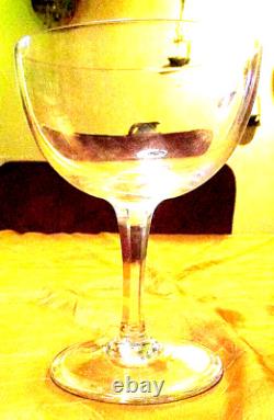 5 Très grands verres à vin cristal anciens