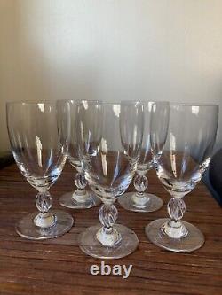 5 Verres A Eau Anciens Cristal De Lalique Modele Frejus