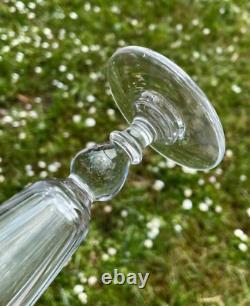 5 anciennes flutes à champagne en cristal XIXème Baccarat ou St Louis
