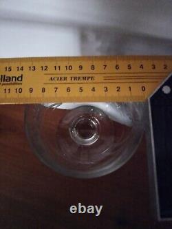 5 anciens très grands verres en cristal soufflé et taillé