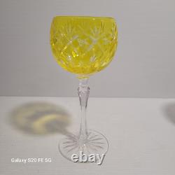 5 grands verre cristal taillé Baccarat St Louis non signé ancien 19,5 cm