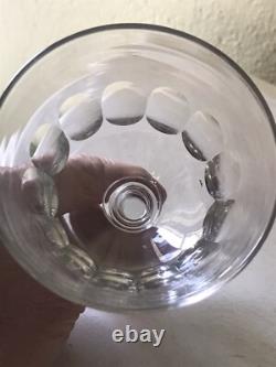 6 ANCIENS GRANDS VERRES À EAU COTES PLATES MODÈLE GONDOLE H 15 cm