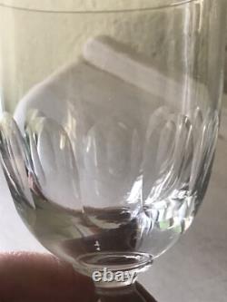 6 ANCIENS GRANDS VERRES À EAU COTES PLATES MODÈLE GONDOLE H 15 cm