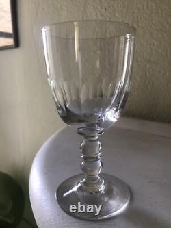 6 ANCIENS GRANDS VERRES À EAU COTES PLATES MODÈLE GONDOLE H 15 cm lot 2