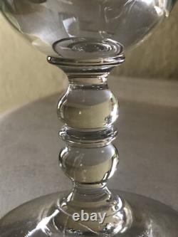 6 ANCIENS GRANDS VERRES À EAU COTES PLATES MODÈLE GONDOLE H 15 cm lot 2