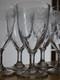 6 ANCIENS VERRES A EAU CRISTAL GRAVURE ART NOUVEAU ht 15 cm