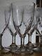 6 ANCIENS VERRES A EAU CRISTAL GRAVURE ART NOUVEAU ht 15 cm