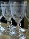 6 ANCIENS VERRES A VIN BLANC CRISTAL MODELE GRAVURE FLORALE ORIENTALISTE 11 cm
