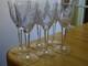 6 ANCIENS VERRES A VIN CRISTAL DE LORRAINE DECOR MOSELLE ht 16 cm