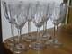 6 ANCIENS VERRES A VIN FINE GRAVURE SUR UN FIN CRISTAL ht 13,5 cm