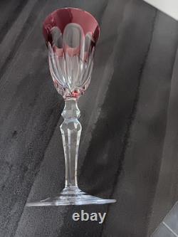 6 ANCIEN VERRE A Champagne DECO ROEMER CRISTAL DOUBLE COLORE 21.8 Cm