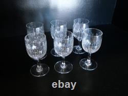 6 Ancien Verre à porto en cristal taillé Baccarat Modèle Nancy 11cm