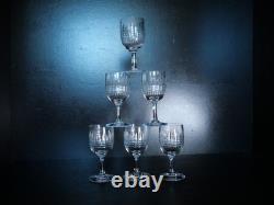 6 Ancien Verre à porto en cristal taillé Baccarat Modèle Nancy 11cm