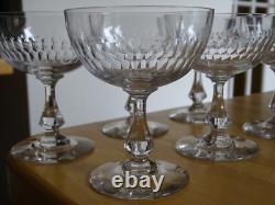 6 Anciennes Coupes Champagne Modele Ecailles Cristal De Qualite