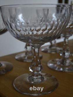 6 Anciennes Coupes Champagne Modele Ecailles Cristal De Qualite