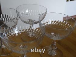 6 Anciennes Coupes Champagne Modele Ecailles Cristal De Qualite