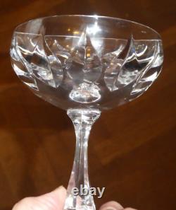 6 Anciennes Coupes à Champagne en Cristal Saint Louis Baccarat ils sont superbe