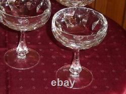 6 Anciennes Coupes à Champagne en Cristal Saint Louis Baccarat ils sont superbe