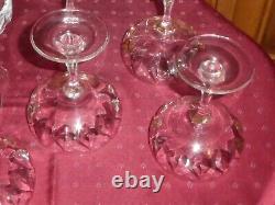 6 Anciennes Coupes à Champagne en Cristal Saint Louis Baccarat ils sont superbe