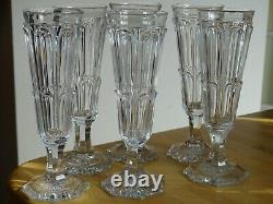 6 Anciennes Flutes A Champagne En Cristal Baccarat Le Creusot 19 Eme