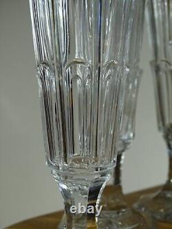 6 Anciennes Flutes A Champagne En Cristal Baccarat Le Creusot 19 Eme