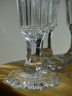 6 Anciennes Flutes A Champagne En Cristal Baccarat Le Creusot 19 Eme