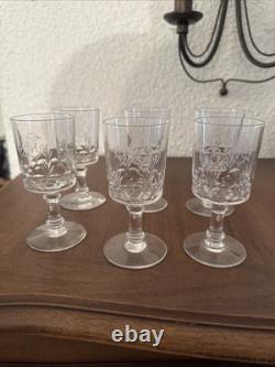 6 Anciennes Verres A Vin En Cristal De Baccarat Modele Palmettes Monograme