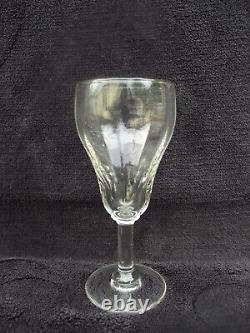 6 Anciennes flûtes à champagne en verre ondulés en cristal lot n1