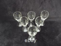 6 Anciennes flûtes à champagne en verre ondulés en cristal lot n1