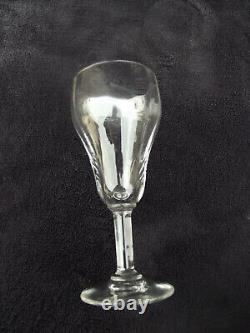6 Anciennes flûtes à champagne en verre ondulés en cristal lot n1
