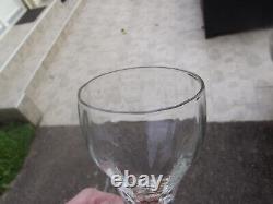6 Anciennes flûtes à champagne en verre ondulés en cristal lot n1