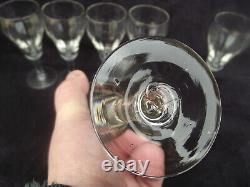 6 Anciennes flûtes à champagne en verre ondulés en cristal lot n1