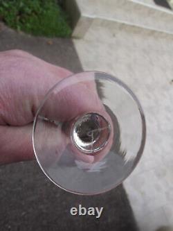 6 Anciennes flûtes à champagne en verre ondulés en cristal lot n1