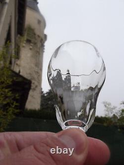 6 Anciennes flûtes à champagne en verre ondulés en cristal lot n1