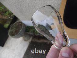 6 Anciennes flûtes à champagne en verre ondulés en cristal lot n1