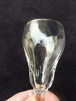 6 Anciennes flûtes à champagne en verre ondulés en cristal lot n1