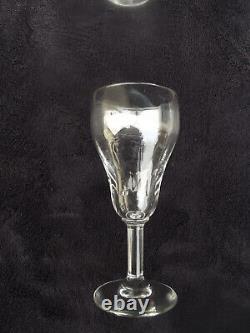 6 Anciennes flûtes à champagne en verre ondulés en cristal lot n1