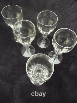 6 Anciennes flûtes à champagne en verre ondulés en cristal lot n1