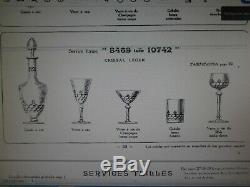 6 Anciens Verres A Eau En Cristal Baccarat Catalogue 1916