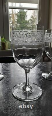 6 Anciens Verres A Eau En Cristal Baccarat Modele Chablis Catalogue 1916