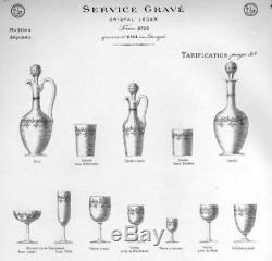 6 Anciens Verres A Eau En Cristal Baccarat Modele Sevigne Catalogue 1916