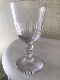 6 Anciens Verres À Eau En Cristal Cotes Plates Gondoles Baccarat